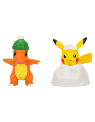 Paquete de Figuras Pokemon Pikachu y Charmander Vacaciones