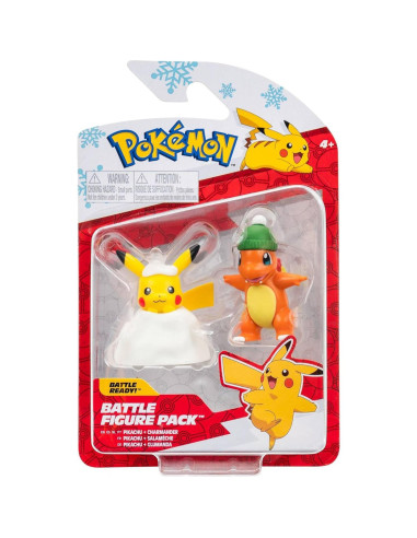 Paquete de Figuras Pokemon Pikachu y Charmander Vacaciones
