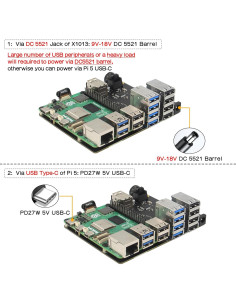 HUB USB 10 Puertos Geekworm X1013 para Raspberry Pi 5 2