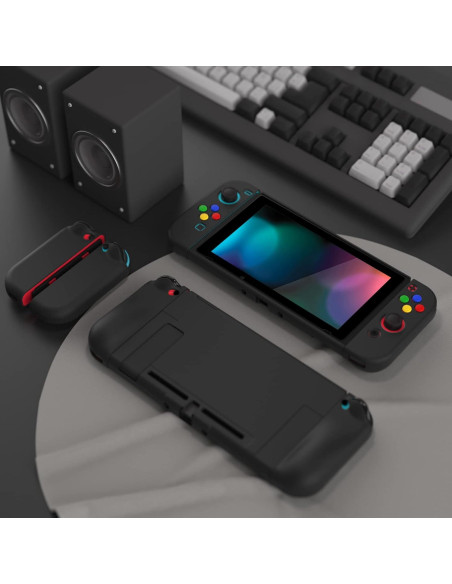 Cubiertas Ergonómicas PlayVital para Nintendo Switch - Negro