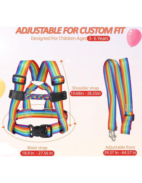 Arnés de Seguridad JXM para Niños 3 a 6 Años - Correa Ajustable
