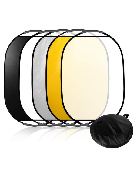 Reflector Plegable Multicolor 5-en-1 LimoStudio 61x91 cm