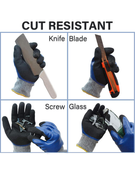 Guantes de Jardinería GLOSAV Medianos Nitrilo Antideslizantes