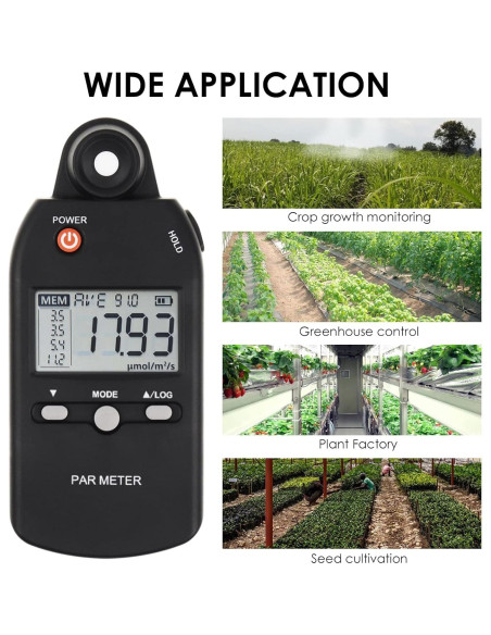 Medidor PAR Quantum DANOPLUS DP-355 para Fotosíntesis 0-5000 mol/m/s