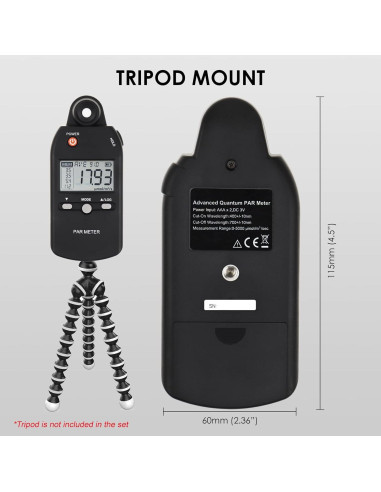 Medidor PAR Quantum DANOPLUS DP-355 para Fotosíntesis 0-5000 mol/m/s