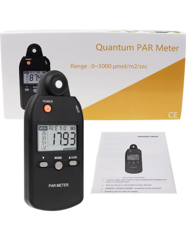 Medidor PAR Quantum DANOPLUS DP-355 para Fotosíntesis 0-5000 mol/m/s