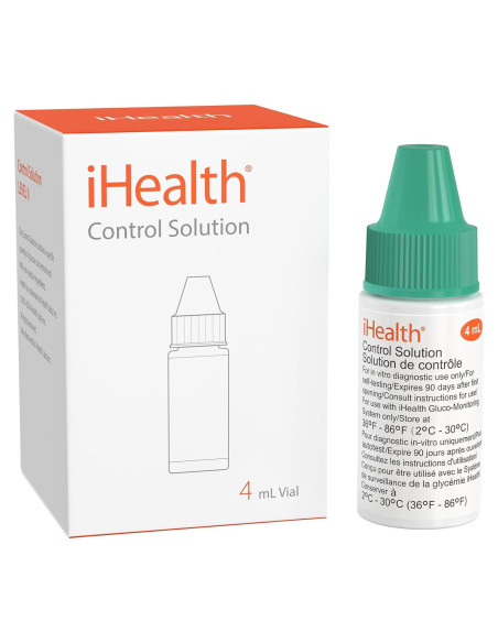 Solución de Control iHealth 4mL para Medidores de Glucosa BG5S100
