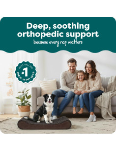 Cama ortopédica Furhaven para perros grandes y medianos - Chocolate 2