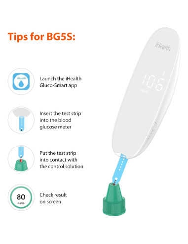 Solución de Control iHealth 4mL para Medidores de Glucosa BG5S100