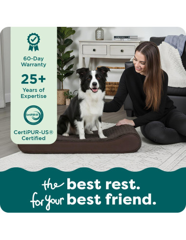 Cama ortopédica Furhaven para perros grandes y medianos - Chocolate