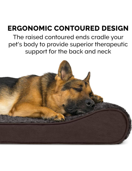 Cama ortopédica Furhaven para perros grandes y medianos - Chocolate