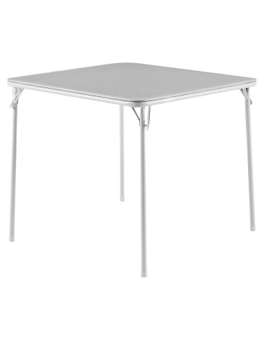 Mesa Plegable VECELO 86 cm Cuadrada Acolchada Gris