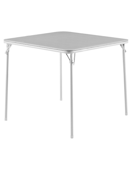Mesa Plegable VECELO 86 cm Cuadrada Acolchada Gris
