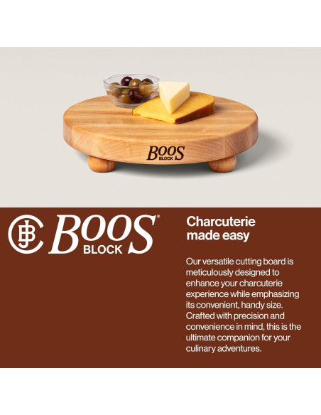 Tabla de Cortar Redonda John Boos B12R de Madera de Arce 30.48cm