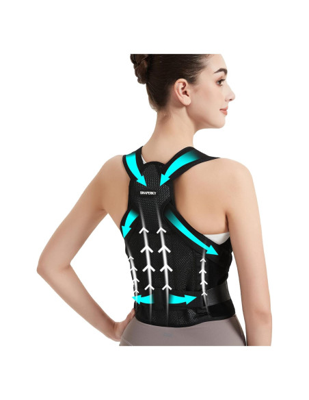 Corrector de Postura SHAPERKY Ajustable para Espalda - Negro Pequeño