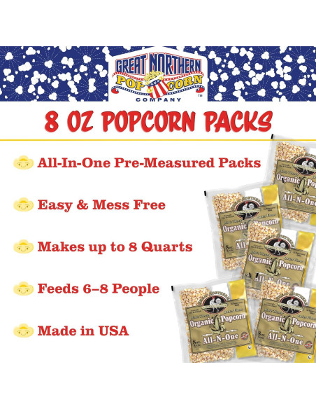 18 Paquetes de Palomitas Orgánicas Great Northern 304.8g