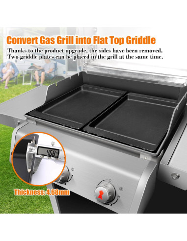 Plancha de Hierro Fundido GRISUN para Parrillas Weber 43.9x30.5cm