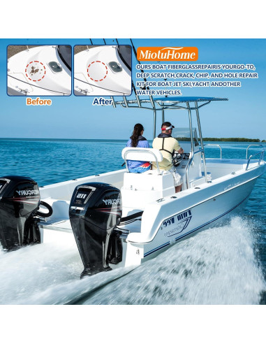 Kit de Reparación de Barcos de Fibra de Vidrio MiotuHome 100g