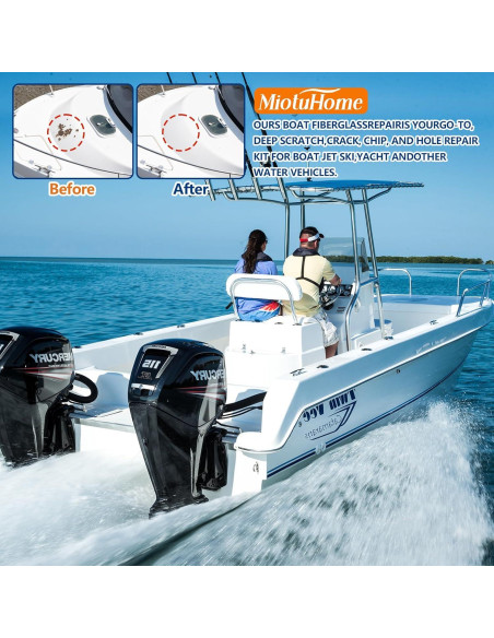 Kit de Reparación de Barcos de Fibra de Vidrio MiotuHome 100g