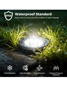 Luces Solares Brightown LED Empotradas 12 Paquetes IP65 2