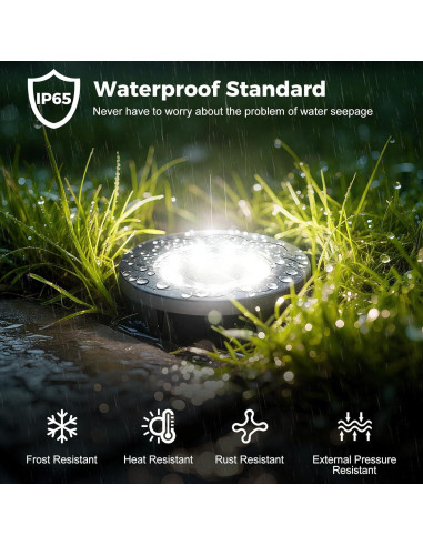 Luces Solares Brightown LED Empotradas 12 Paquetes IP65