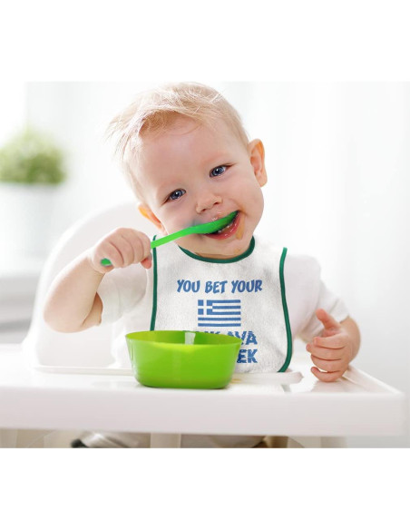 Babero de Algodón 100% Unisex con Diseño Griego Divertido