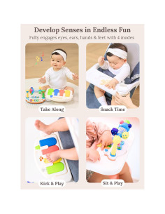 CuddoBaby Rebotador 4-en-1 para Bebés Azul - Plegable y Ajustable 2