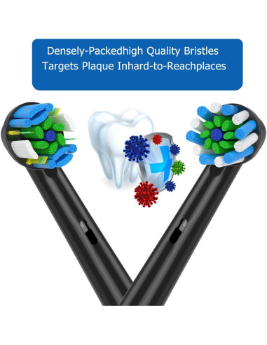 Cabezas de cepillo de dientes Oral-B Reemplazo 16 Pcs Negro