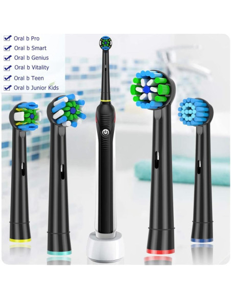 Cabezas de cepillo de dientes Oral-B Reemplazo 16 Pcs Negro