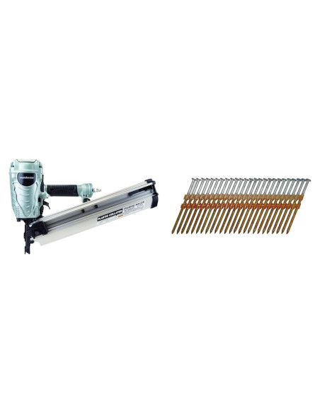 Clavadora Metabo HPT NR90AES1 + 1000 Clavos 5cm Galvanizados