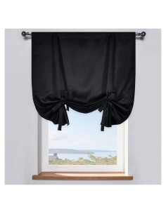 Cortina Térmica Aislante DONREN 86x114 cm Negra Ajustable