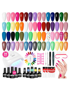 Kit de Esmalte de Uñas en Gel VANREESA 36 Pcs para Principiantes