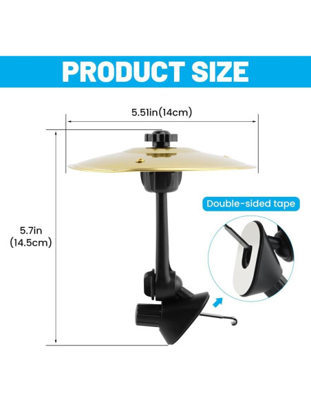 Cymbal de Aire para Automóvil Oro - Mini Platillo Musical