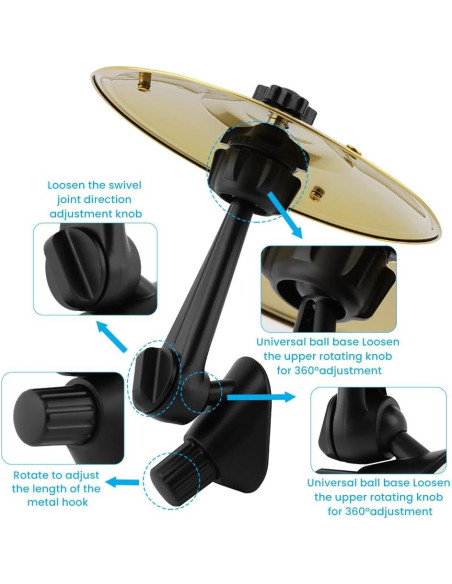 Cymbal de Aire para Automóvil Oro - Mini Platillo Musical