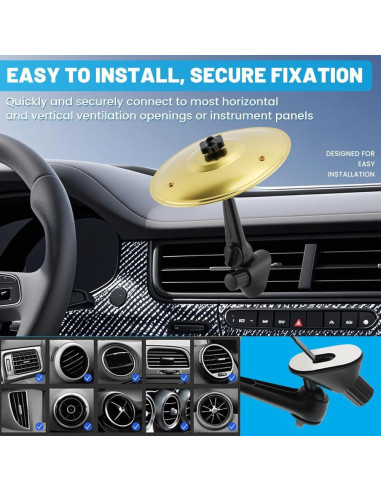 Cymbal de Aire para Automóvil Oro - Mini Platillo Musical