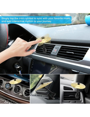 Cymbal de Aire para Automóvil Oro - Mini Platillo Musical