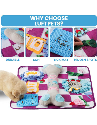 Alfombra de Olfateo para Perros Luftpets 48x48cm Antideslizante
