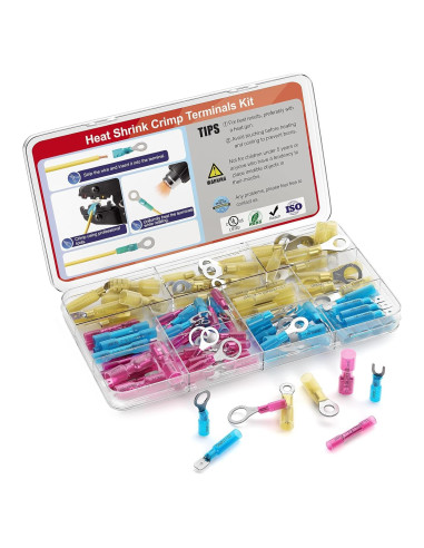Kit de Conectores Termoretráctiles AIRIC 120 PCS 22-10 AWG