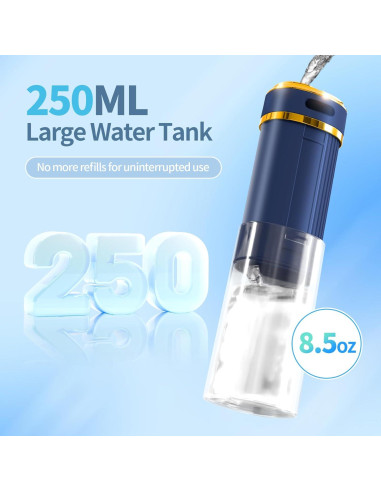 Irrigador Oral Inalámbrico Luckin Smile 250ml 3 Modos Azul