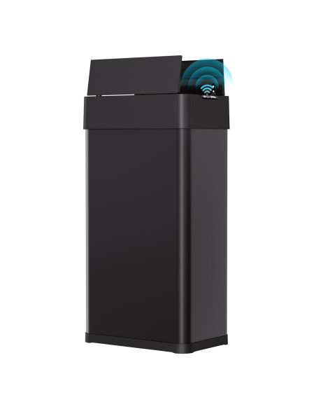 Basurero Automático Arlopu 70L Acero Inoxidable Negro