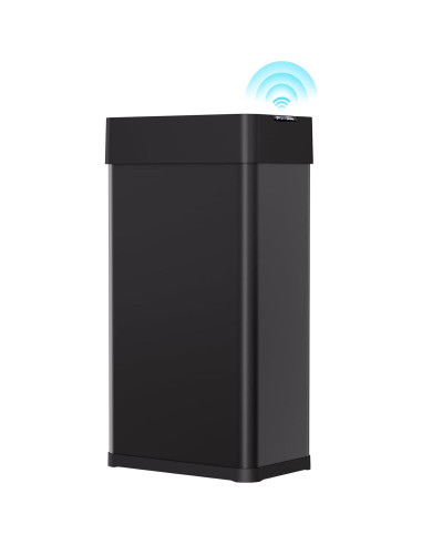 Basurero Automático Arlopu 70L Acero Inoxidable Negro