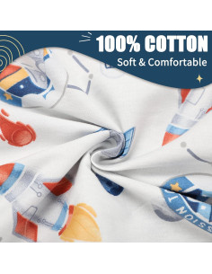 Funda Reversible para Lounger de Bebé Cohete Azul 90x53 cm 2