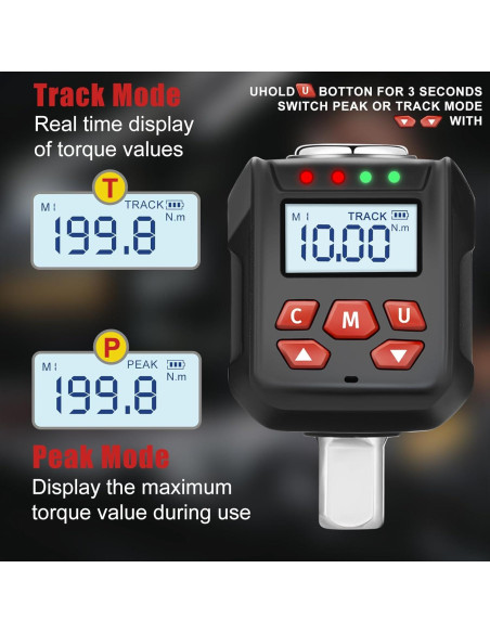 Juego de Adaptadores de Par Digital Yousnerc 10-200 Nm