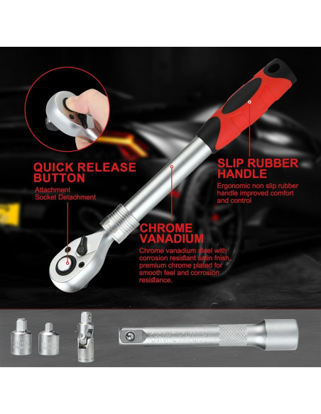 Juego de Adaptadores de Par Digital Yousnerc 10-200 Nm