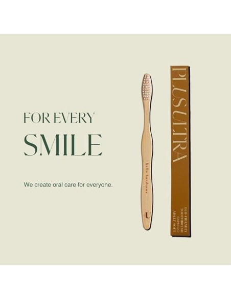 Cepillo de dientes de bambú biodegradable Plus Ultra 12 unidades
