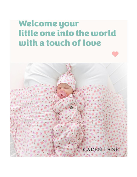 Saco de dormir anudado Caden Lane para recién nacidos 95% Viscosa