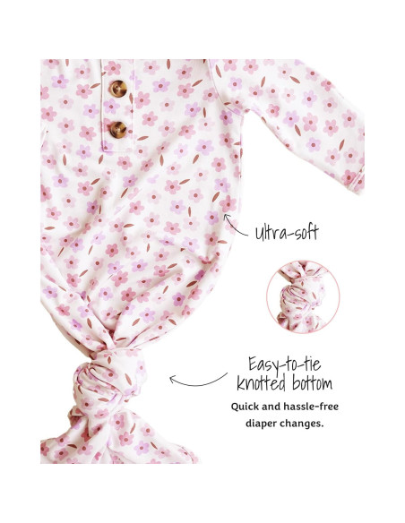 Saco de dormir anudado Caden Lane para recién nacidos 95% Viscosa