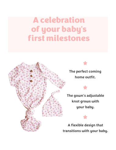 Saco de dormir anudado Caden Lane para recién nacidos 95% Viscosa