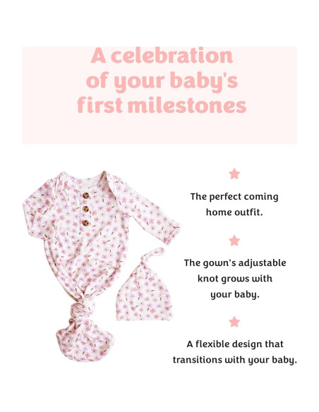 Saco de dormir anudado Caden Lane para recién nacidos 95% Viscosa