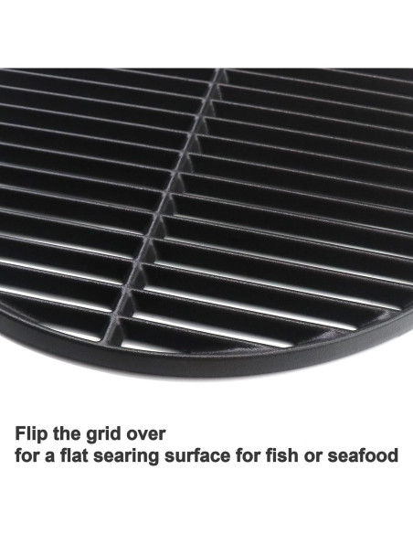 Rejilla de Parrilla de Hierro Fundido Plowo 46.2 cm para Big Green Egg